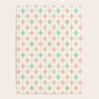 Mid Century Modern Atomic Stars Soft Pastel Retro Starburst Pattern Poster Gallery Image 4
