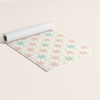 Mid Century Modern Atomic Stars Soft Pastel Retro Starburst Pattern Yoga Mat Gallery Image 2