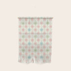 Mid Century Modern Atomic Stars Soft Pastel Retro Starburst Pattern Wall Hanging Gallery Image 1