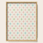 Mid Century Modern Atomic Stars Soft Pastel Retro Starburst Pattern Serving Tray Gallery Image 1