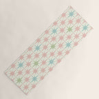 Mid Century Modern Atomic Stars Soft Pastel Retro Starburst Pattern Yoga Mat Gallery Image 1