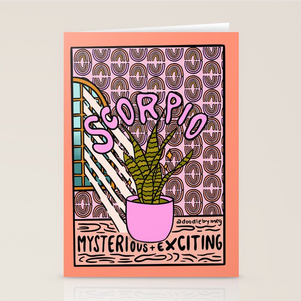 Scorpio Plant Stationery Card Gallery Image 2