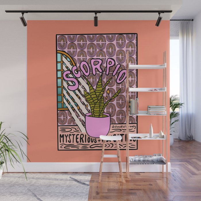 Scorpio Plant Wall Mural Gallery Image 1