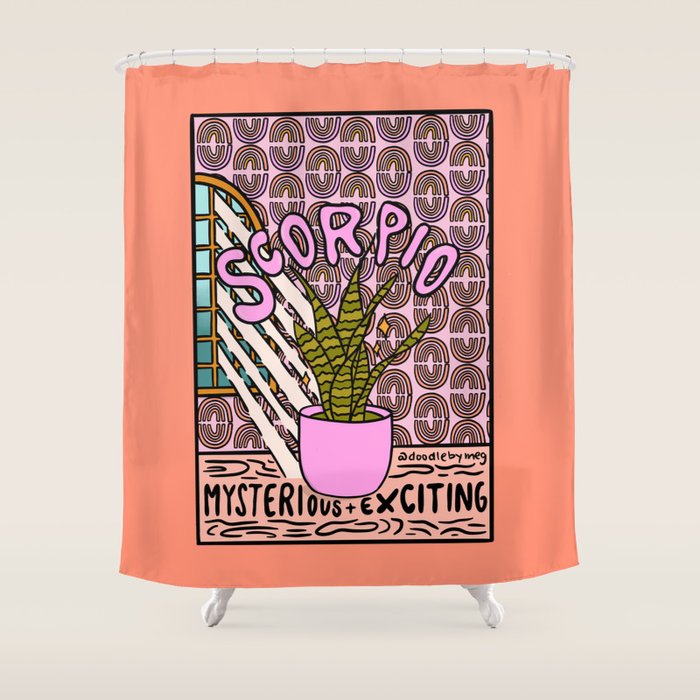 Scorpio Plant Shower Curtain Gallery Image 1
