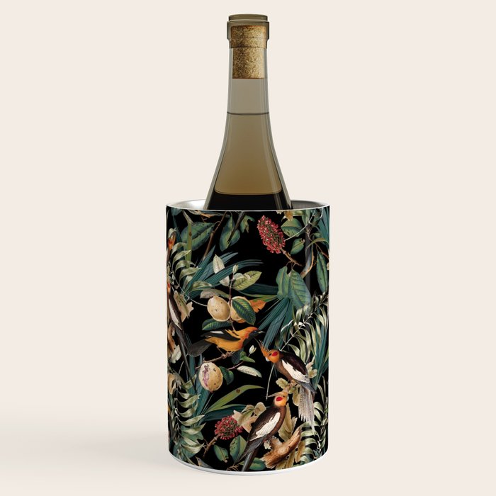 Floral and Birds Vintage Garden Night Wine Chiller Gallery Image 1