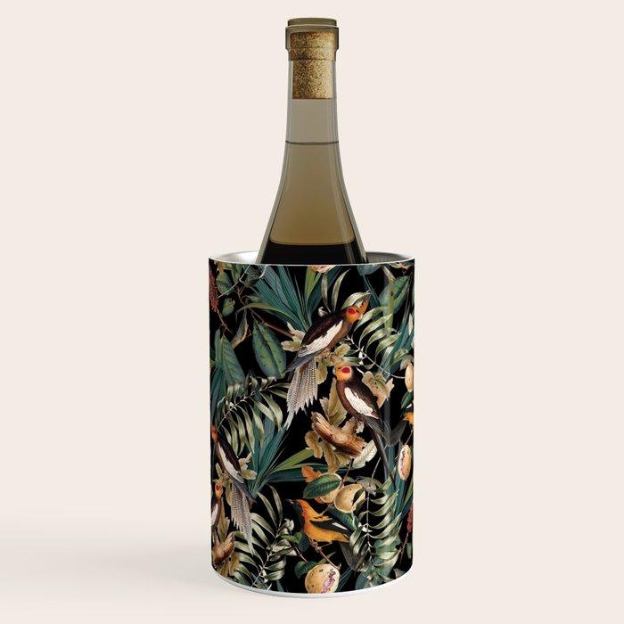 Floral and Birds Vintage Garden Night Wine Chiller Gallery Image 3