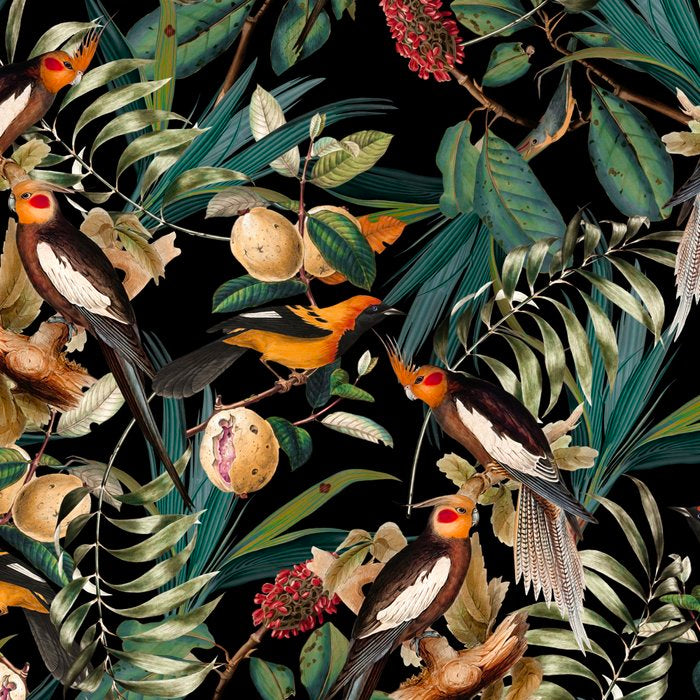 Floral and Birds Vintage Garden Night Coffee Mug Gallery Image 2