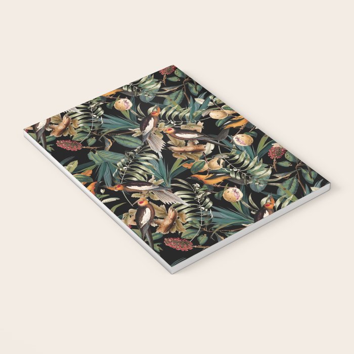 Floral and Birds Vintage Garden Night Notebook Gallery Image 3
