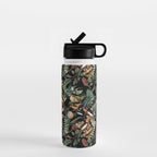 Floral and Birds Vintage Garden Night Water Bottle Gallery Image 1