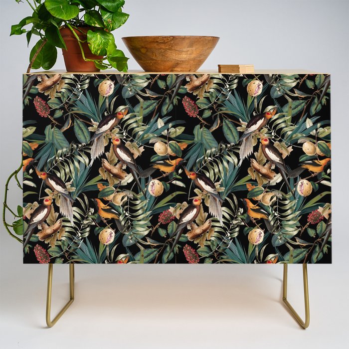Floral and Birds Vintage Garden Night Credenza Gallery Image 1
