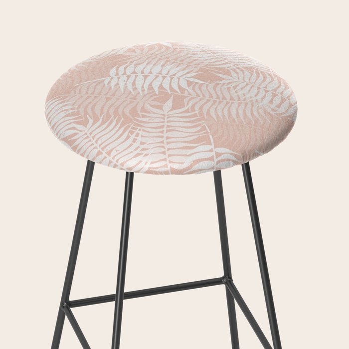 Palm Leaves . Peachy Pink Stool Gallery Image 2
