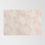 Palm Leaves . Peachy Pink Rug Gallery Image 2