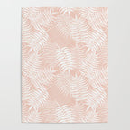 Palm Leaves . Peachy Pink Poster Gallery Image 4