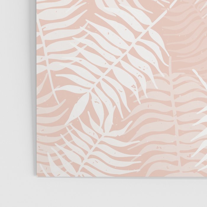 Palm Leaves . Peachy Pink Poster Gallery Image 3