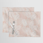 Palm Leaves . Peachy Pink Placemat Gallery Image 1