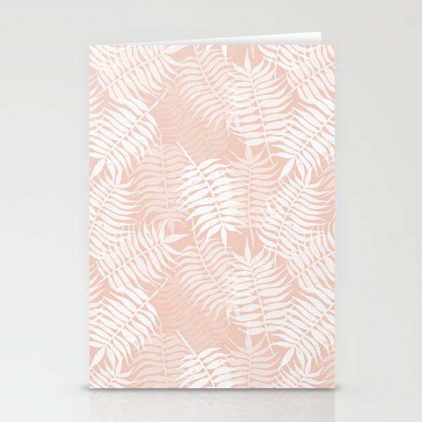 Palm Leaves . Peachy Pink Stationery Card Gallery Image 2