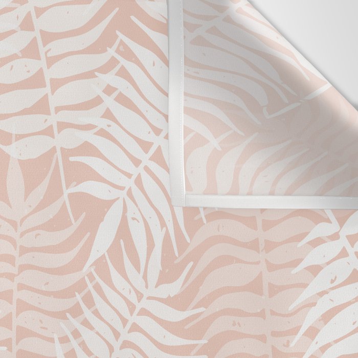 Palm Leaves . Peachy Pink Wall Tapestry Gallery Image 3