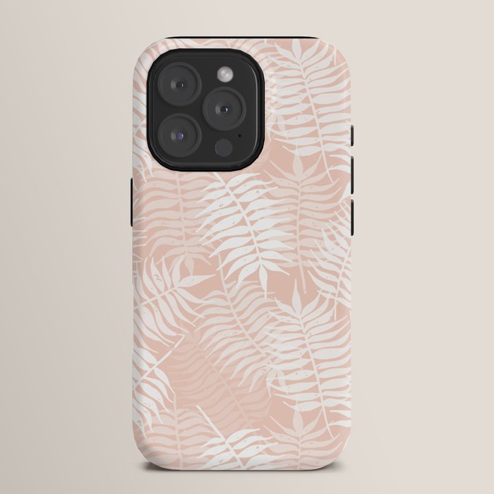 Palm Leaves . Peachy Pink iPhone Case Gallery Image 15