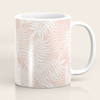 Palm Leaves . Peachy Pink Coffee Mug Gallery Image 1