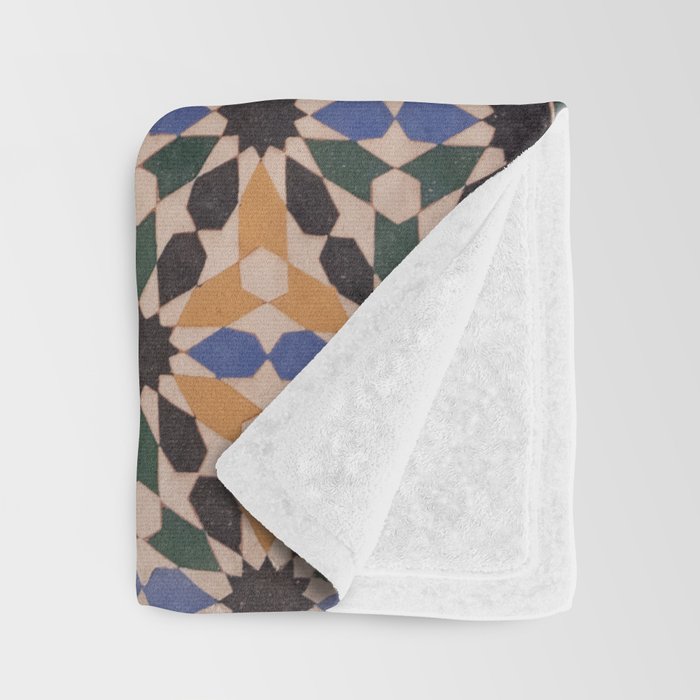 Historical Tiles - Alhambra Granada Spain Throw Blanket Gallery Image 3