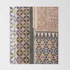 Historical Tiles - Alhambra Granada Spain Throw Blanket Gallery Image 2