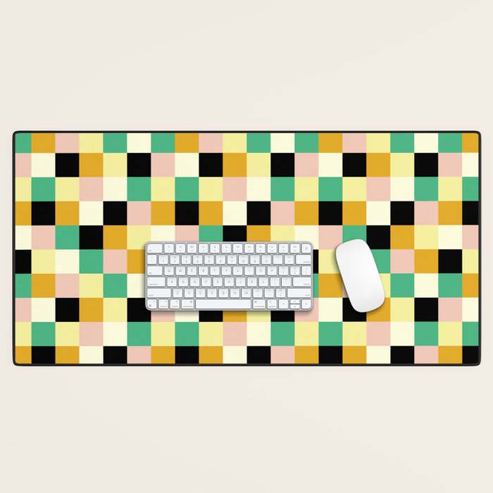 Bold Colorful Checks Pattern - Small XXXIII Desk Mat Gallery Image 1