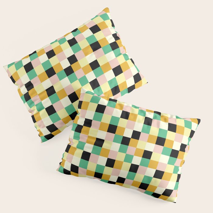 Bold Colorful Checks Pattern - Small XXXIII Pillow Sham Gallery Image 1