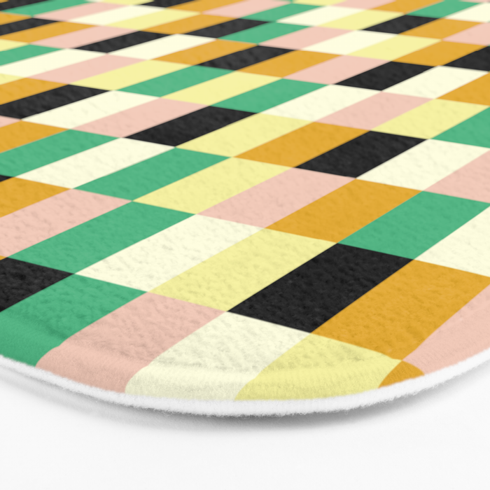 Bold Colorful Checks Pattern - Small XXXIII Bath Mat Gallery Image 3