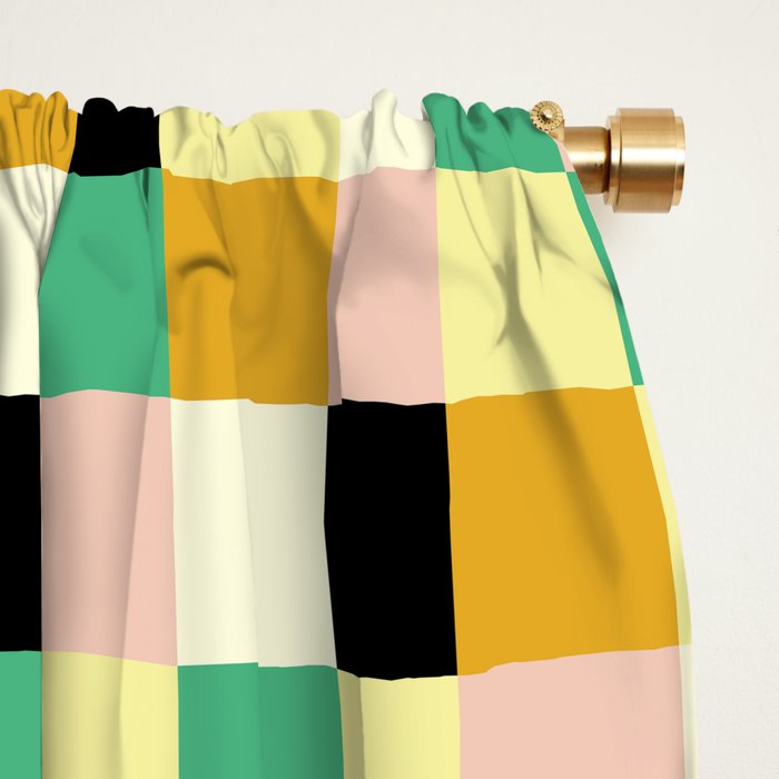 Bold Colorful Checks Pattern - Small XXXIII Window Curtain Gallery Image 2