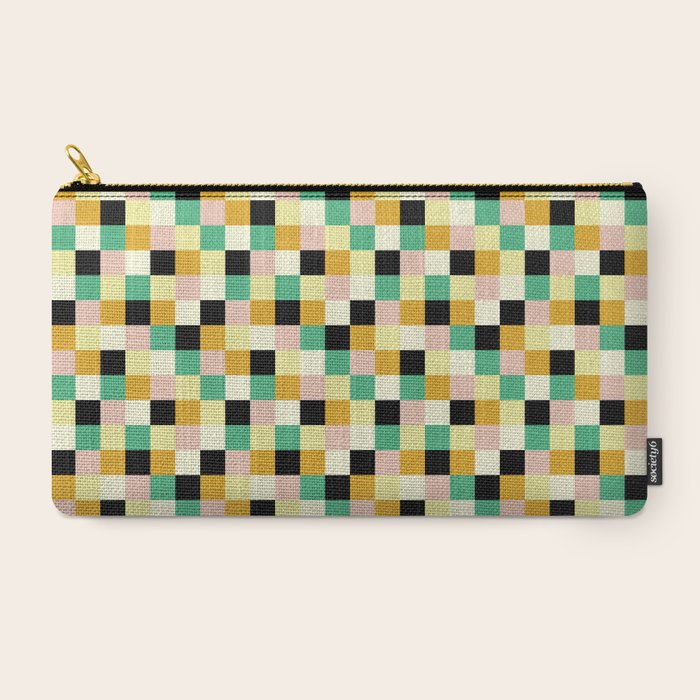 Bold Colorful Checks Pattern - Small XXXIII Carry All Pouch Gallery Image 2