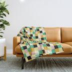 Bold Colorful Checks Pattern - Small XXXIII Throw Blanket Gallery Image 1