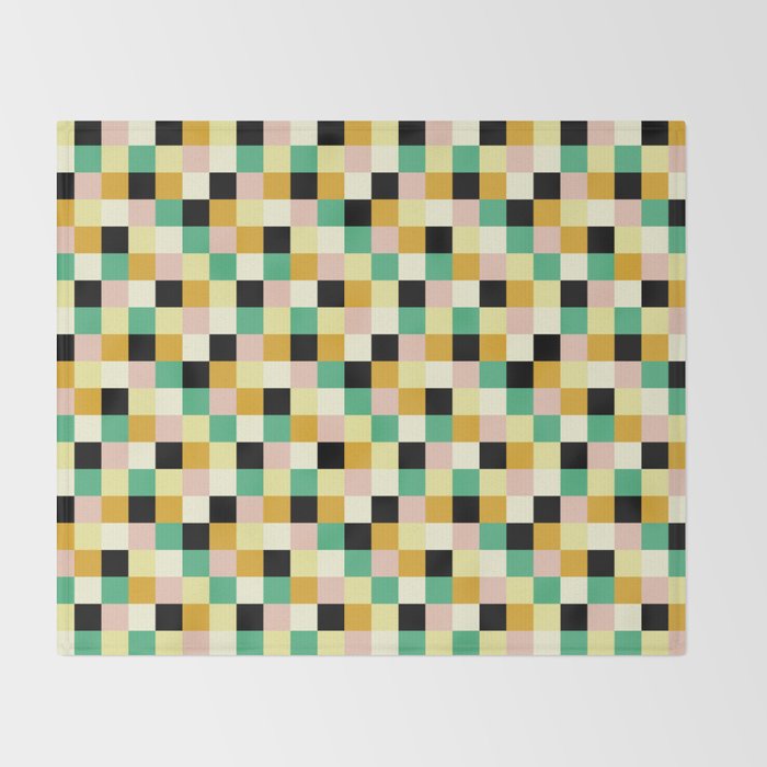Bold Colorful Checks Pattern - Small XXXIII Throw Blanket Gallery Image 2