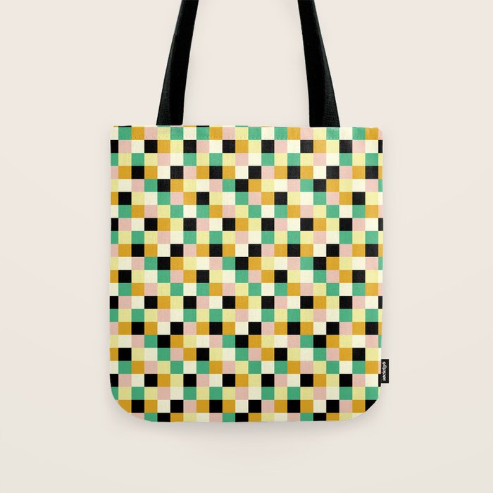 Bold Colorful Checks Pattern - Small XXXIII Tote Bag Gallery Image 1