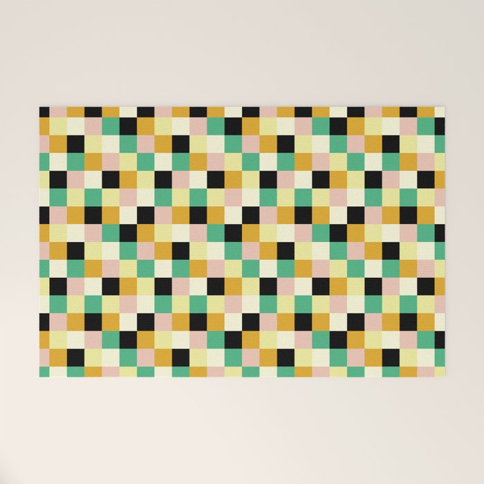 Bold Colorful Checks Pattern - Small XXXIII Welcome Mat Gallery Image 1