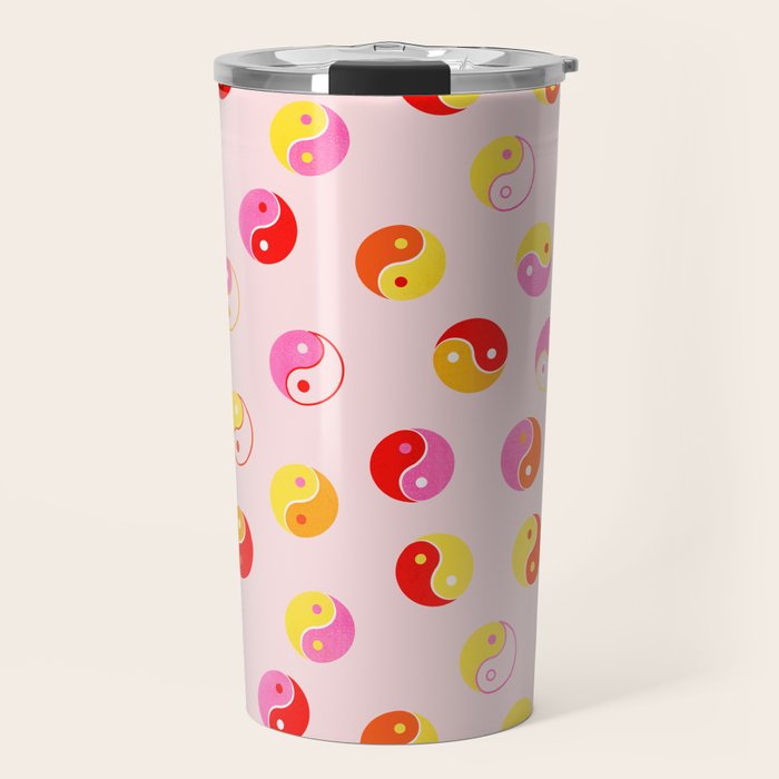 Ying Yang Bright Pattern Travel Mug Gallery Image 1