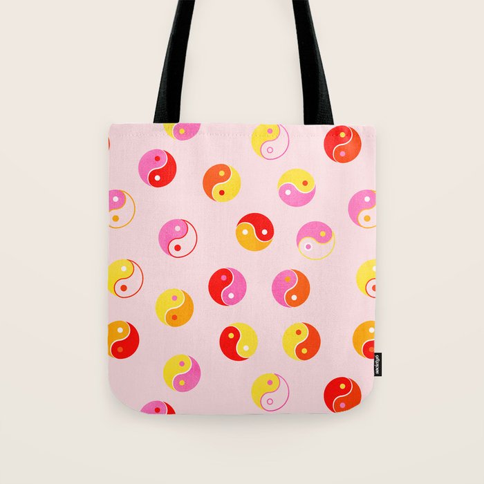 Ying Yang Bright Pattern Tote Bag Gallery Image 1