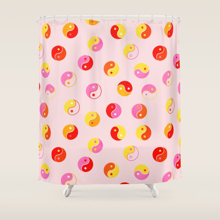 Ying Yang Bright Pattern Shower Curtain Gallery Image 1