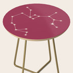 Sagittarius Zodiac Star Constellation Line Art Pink Side Table Gallery Image 2