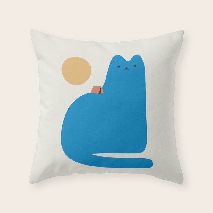 Cat Landscape 118B: Purrfect Campsite B Throw Pillow Gallery Image 6