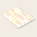 Interrupted Lines Mid-Century Modern Pattern in Mustard Yellow, Bright Pink, and White Notebook Gallery Image 2