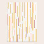 Interrupted Lines Mid-Century Modern Pattern in Mustard Yellow, Bright Pink, and White Poster Gallery Image 4