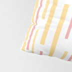 Interrupted Lines Mid-Century Modern Pattern in Mustard Yellow, Bright Pink, and White Pillow Sham Gallery Image 4