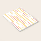 Interrupted Lines Mid-Century Modern Pattern in Mustard Yellow, Bright Pink, and White Notebook Gallery Image 3