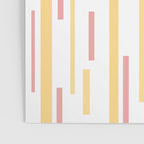 Interrupted Lines Mid-Century Modern Pattern in Mustard Yellow, Bright Pink, and White Poster Gallery Image 3