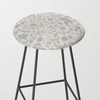 Hand Drawn Jacobean Floral - Blue Cream Stool Gallery Image 2