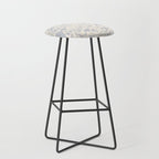 Hand Drawn Jacobean Floral - Blue Cream Stool Gallery Image 1