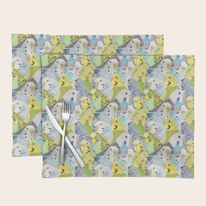 Budgie Parakeets Placemat Gallery Image 1
