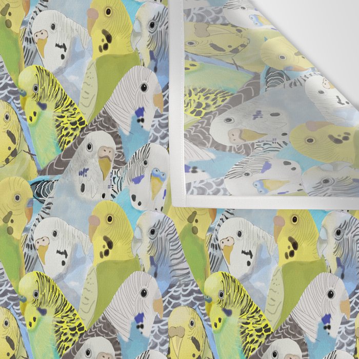 Budgie Parakeets Wall Tapestry Gallery Image 3