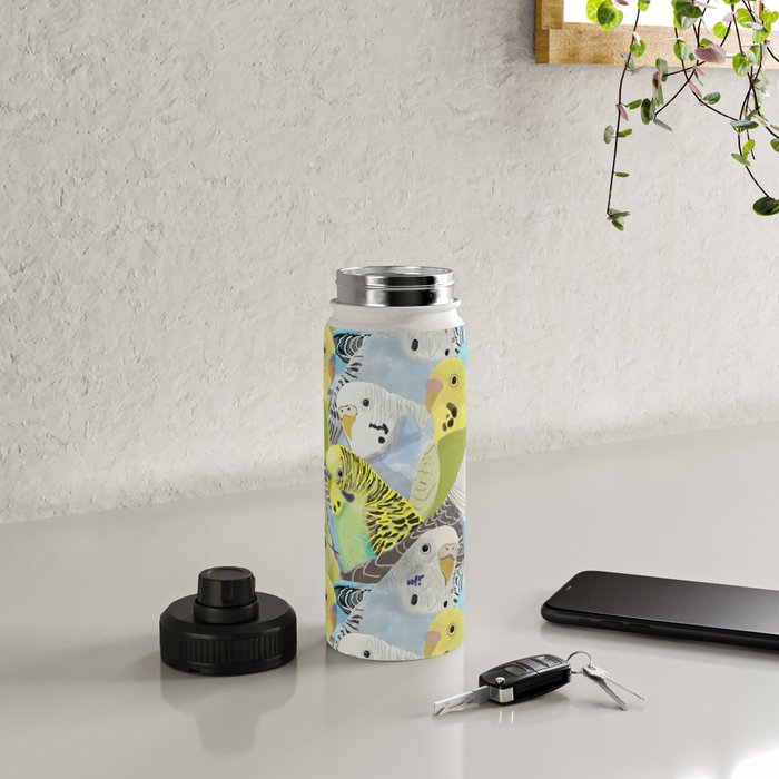 Budgie Parakeets Water Bottle Gallery Image 4
