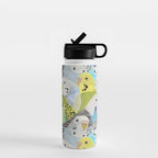 Budgie Parakeets Water Bottle Gallery Image 1